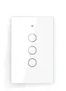 JA00-07 Interruptor eléctrico virtual de 3 vías operado con APP Tuya, programado por tiempo, por presión y por voz con Alexa y Google Home