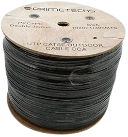 CA10-11 Bobina de 305 metros UTP 100% cobre exterior, doble forro/ Categoría 5E / Redes / Video / 4 Pares/ Fast Ethernet y 155Mbps