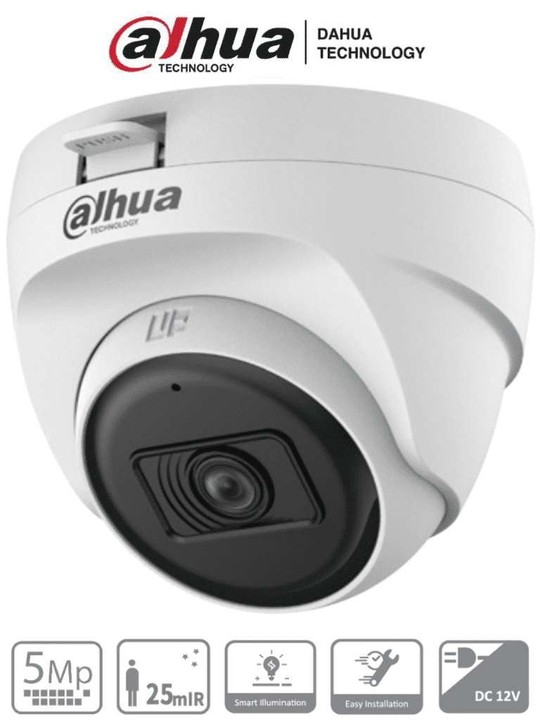 [CAM008-022] AF50-01 DAHUA Cámara 5mp Domo PVC/ Lente 2.8mm/ 106° Apertura/ IR 25 Mts/ Uso Interior/ Soporta HDCVI/AHD/TVI y CBVS | HAC-T1A51N-U-28-S2