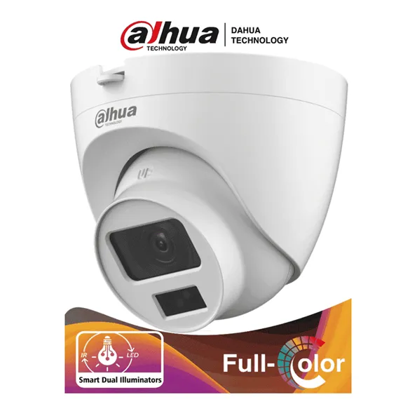 [CAM014-012] AF35-06 DAHUA Cámara 2mp Domo PVC+Metal/ Iluminación Dual Inteligente + FullColor/ Lente 2.8 mm/ 102° Apertura/ 20 Metros IR / Luz VisibleHAC-HDW1200CLQN-IL-A/ Micrófono / IP67/ Soporta CVI / CVBS / AHD / TVI |  ACT