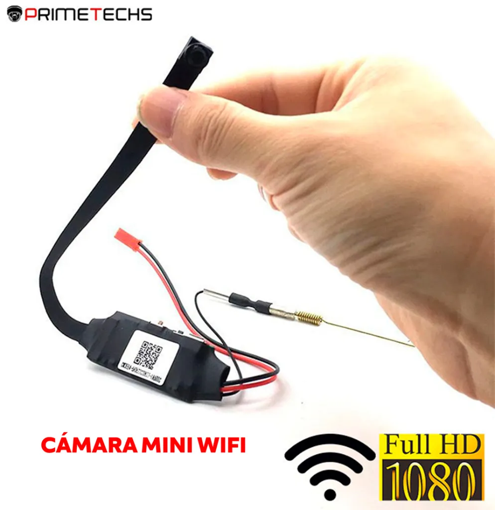 [CAMIP007-23] AB70-05 Cámara WiFi 2 megapixeles, oculta, espia, FullHD, WiFi, micrófono, detección de movimiento, App Tuya Smart, Nube, Primetechs