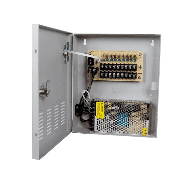 BA20-11 SAXXON - Fuente de Poder de 12 vcd/ 10 Amperes/ Para 9 Cámaras/ 1.1 Amper por Canal/ Protección contra Sobrecargas/ Certificación UL | PSU1210D9
