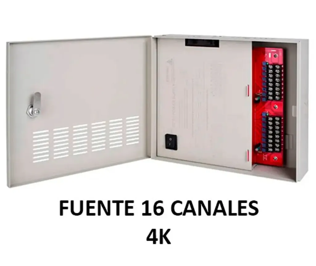 [FTE000-164] BA20-07 Fuente de poder regulada 32 Amp, 16 canales, 4K, certificada y regulable de 12 a 15V Larga Distancia Certificada