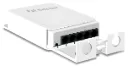 Extensor alimentador PoE multipuerto, 1 entrada 85 W hasta 100 m, 4 salidas (1 de 60 W y 3 de 30 W) compartidas hasta 100 m, LAN 10/100 Mega, IEEE 802.3af/at/bt, IP55 exterior, compatible con switch o inyector PoE de 44–57 V DC, permite cascada hasta 3 extensores