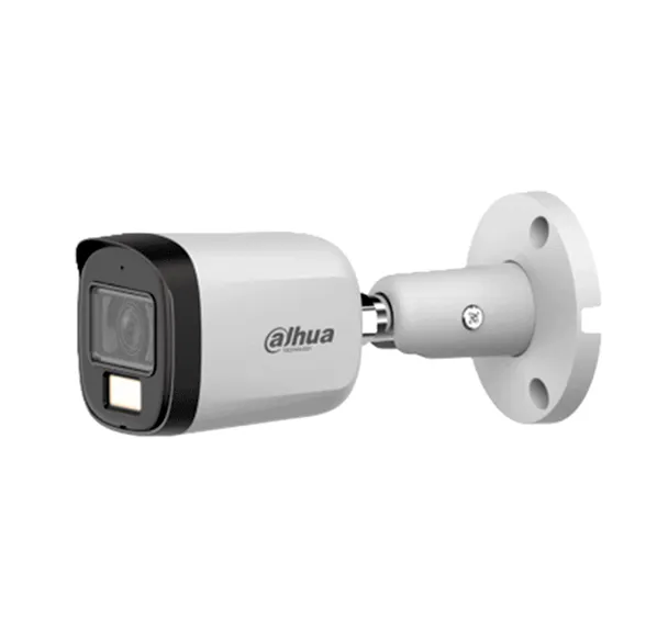 [PENDIENTE2] AF55-04 DAHUA - Cámara 5mp Bala Metal Dual/ Lente 2.8 mm Apertura Hasta 106°/ Iluminación Dual Inteligente/ Iluminación Hasta 30Mts IR + 20Mts Luz Cálida / Micrófono / IP67 | DH-HAC-B2A51N-U-IL-A