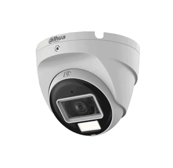 [DHT0300082] AF50-05 DAHUA Cámara 5mp Domo Metal Dual / Lente 2.8 mm Apertura de Hasta 100° / Iluminación Dual Inteligente /  Micrófono / Iluminación de Hasta 30Mts IR + 20Mts Luz cálida / Metal / IP67 / Para Exterior | DH-HAC-T2A51N-U-IL-A