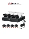 AF00-01 DAHUA Kit de 4 cámaras 5 megapíxeles  /audio y DVR WizSense/ Reconocimiento facial y H.265+/ Soporta 4 canales + 4 IP o hasta 8 IP. Incluye 4 canales SMD Plus para búsqueda de humanos y vehículos | XVR5104HS4KLI3
