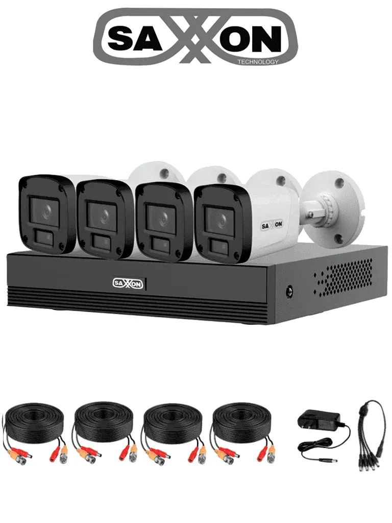 AH00-02 AH00-02/SD Kit 4 Canales HDCVI 1080P/ 4 Cámaras B20P 2.8mm Apertura Hasta 100°/ Grabador Soporta Hasta 5 Canales IP y Detección de Movimiento Inteligente/ Policarbonato | SUA-KIT/XVR1E04-I/4-B20P-0280B