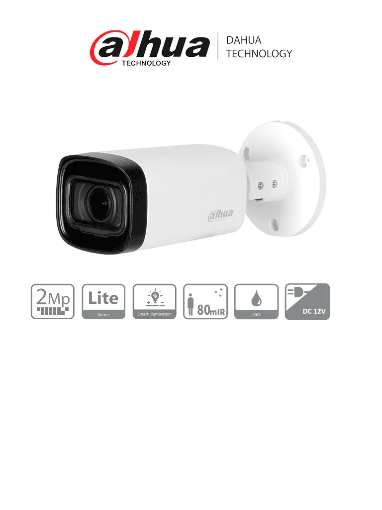 [CAM010-25] AF40-10 DAHUA Cámara 2mp Bala Metal/ Lente Motorizado 2.7 a 12 mm/ Super Adapt/ IR 80 Metros/ Metal/ IP67/ BLC/ HLC/ DWDR/ Soporta CVI/CVBS/AHD/TVI | HAC-HFW1200RN-Z-2712-S6 ACT