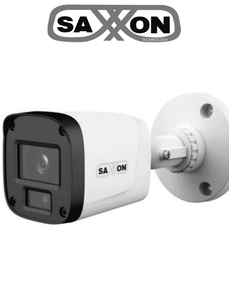 AH50-01 SAXXON Cámara 2mp Bala 1080P Pvc/ Lente de 2.8 mm Apertura de Hasta 100°/ Iluminación IR de Hasta 20m/ Para Exterior IP67 SUA-HAC-B20P-0280B ACT